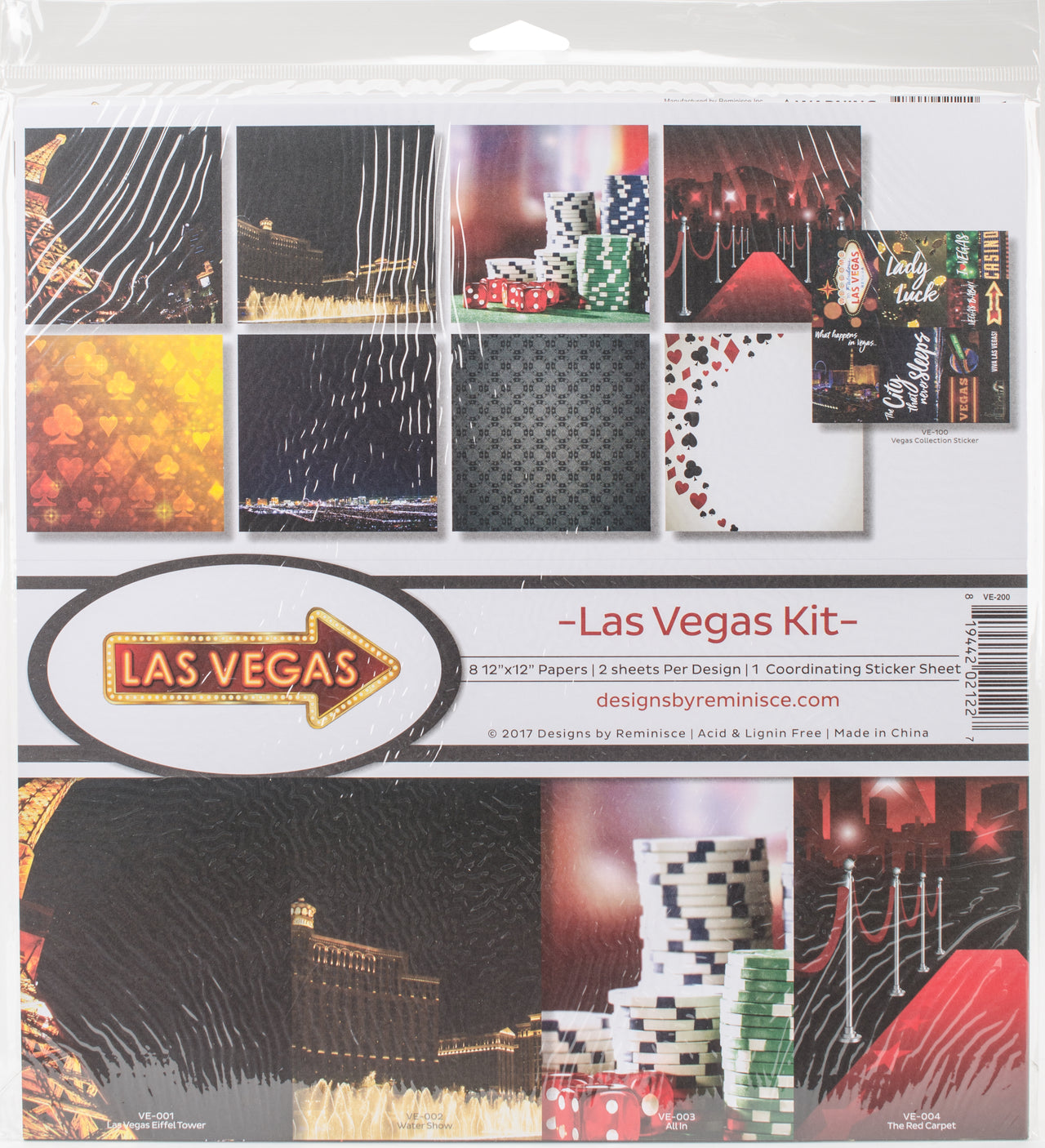 Reminisce Collection Kit 12"X12" - Las Vegas