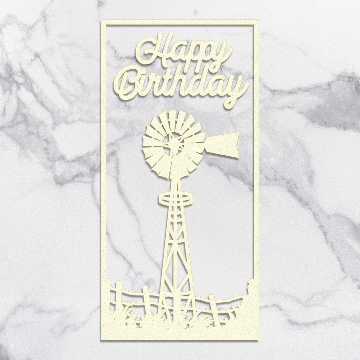 Artdeco Creations Sunburnt Country Laser Cut Coasterboard Silhouette - Tall Windmill 4.1"X8.4"