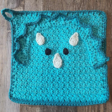 Triceratops Hooded Towel and Matching Washcloth