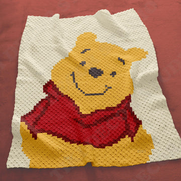 Winnie the Pooh Blanket Cartoon Bear Afghan Teddy and Friends Graphgan C2C Crochet Pattern