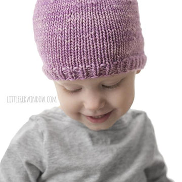 Easy Knit Flat Baby Hat