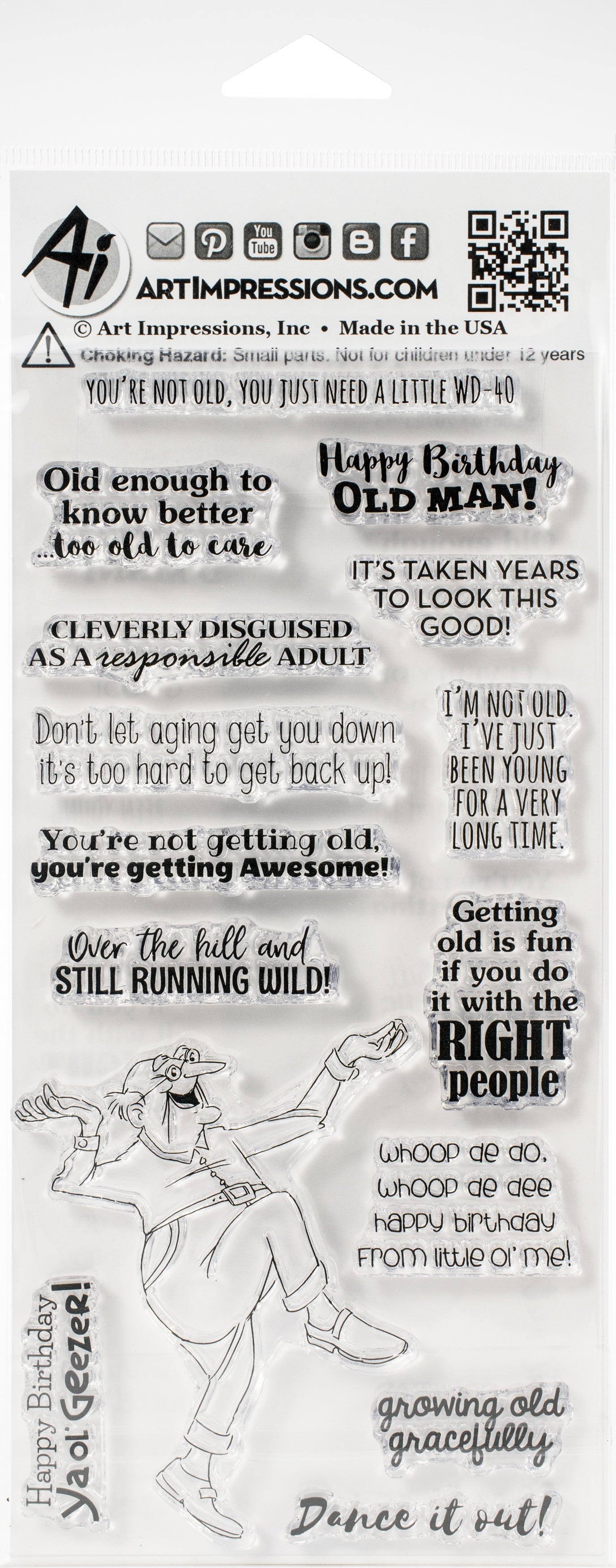 Art Impressions Laugh Lines Stamp - Dance It Out