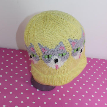 Cat Emoji Ski Beanie Hat