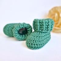 Ridged Cuff Baby Booties