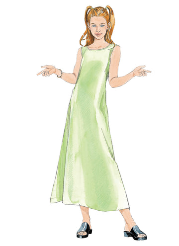 McCall's Girls' Dresses In 2 Lengths M6098 - Sewing Pattern