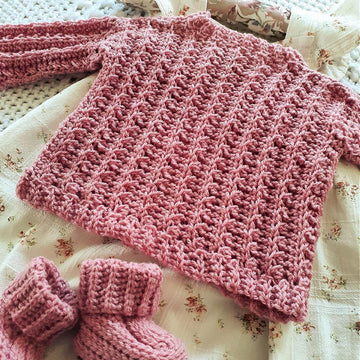 Lace Rib Baby Cardigan