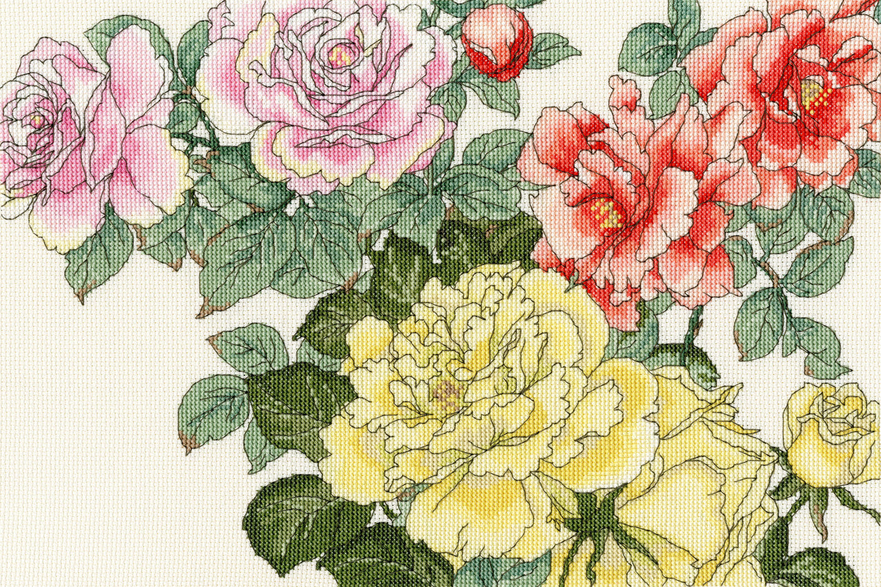 Bothy Threads Rose Blooms - 34cm x 26cm