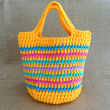 Girls Crochet Tote Bag Purse