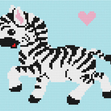 Girl Baby Zebra Love Afghan