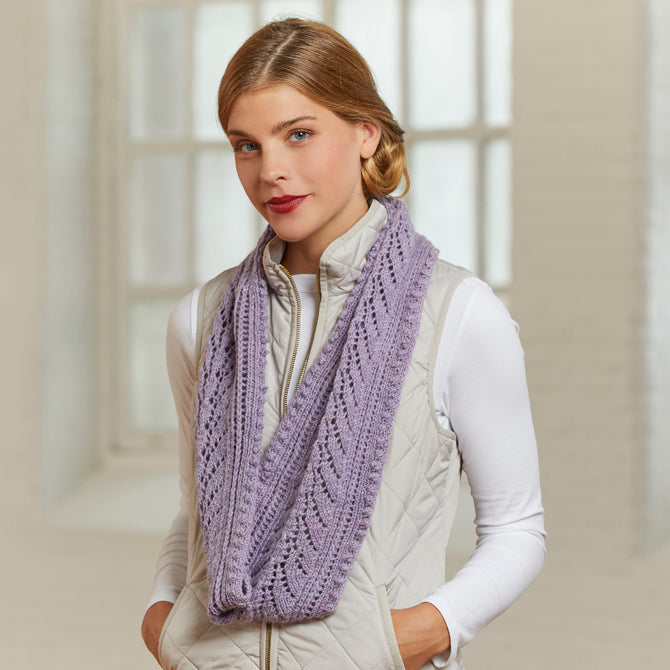 Sylvia Cowl - Knitting Pattern for Women in Tahki Yarns Classic Superwash