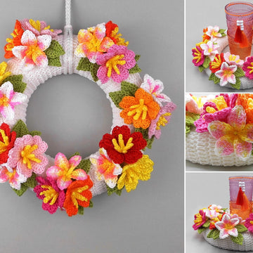 Colorful flower wreath