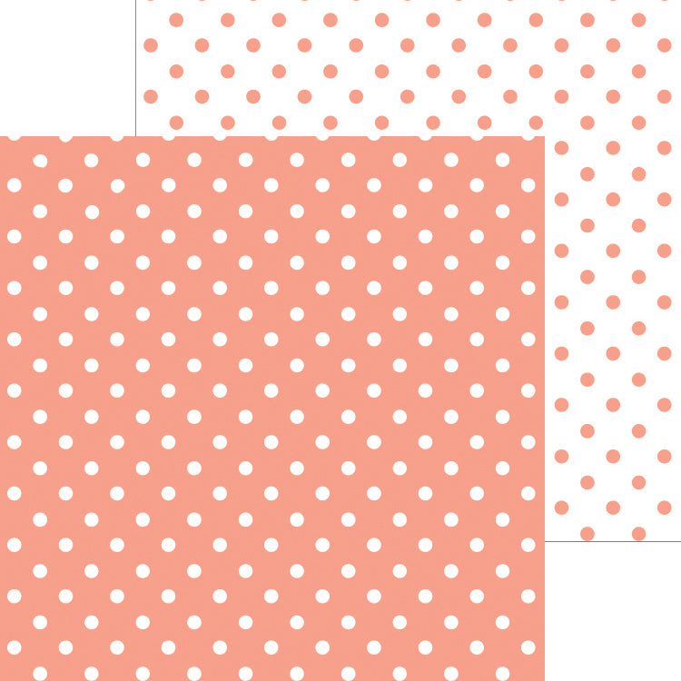 Doodlebug Petite Swiss Dot Cardstock 12"X12" 25/Pkg - Coral