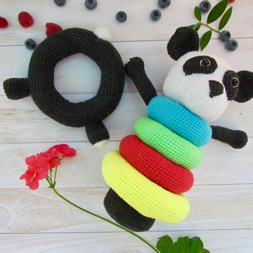 Panda Color Stacking rings toy