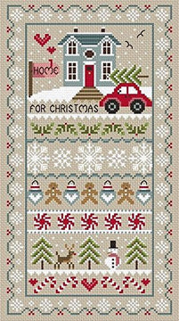Little Dove Designs Home for Christmas Cross Stitch Kit - 16.5cm x 31cm