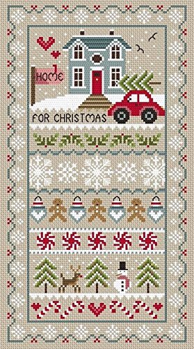 Little Dove Designs Home for Christmas Cross Stitch Kit - 16.5cm x 31cm