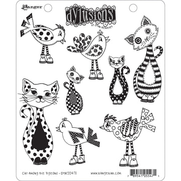 Ranger Dyan Reaveley's Dylusions Cling Stamp Collections 8.5"X7" - Cat Among Pigeons