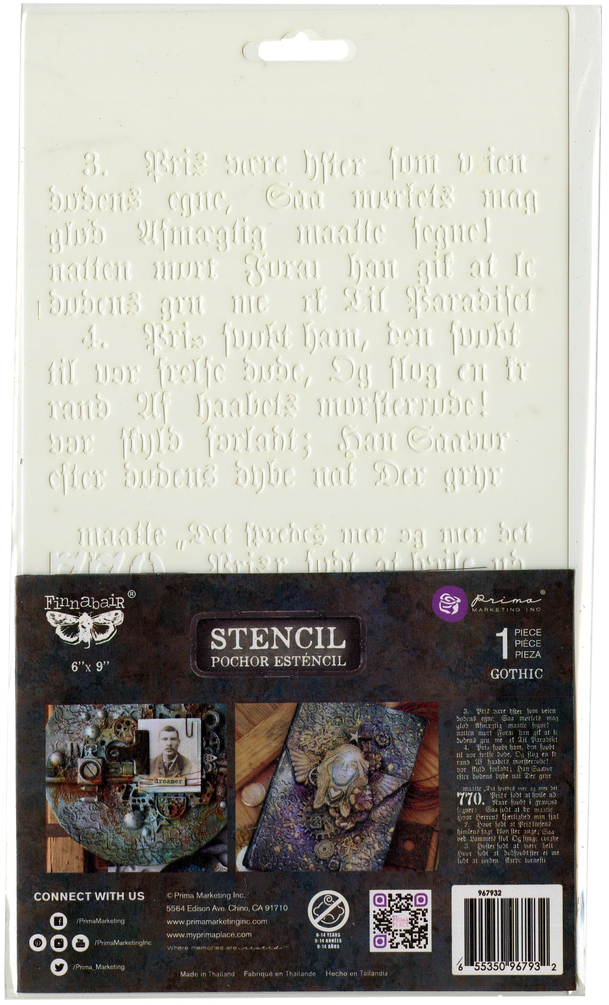 Prima Marketing Stencil 6"X9" - Gothic