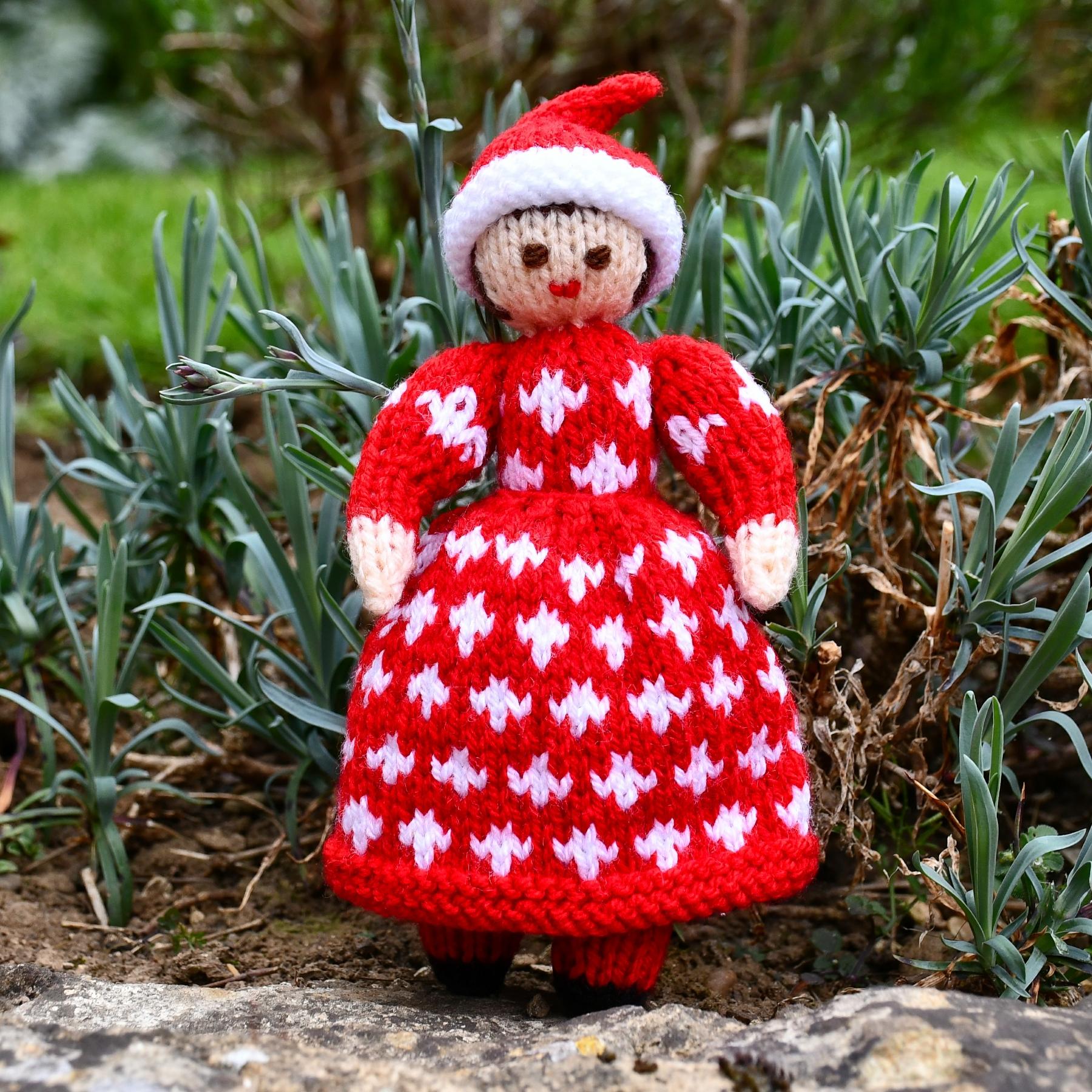 Anneke - Christmas Elf Folk Doll Knitting Pattern
