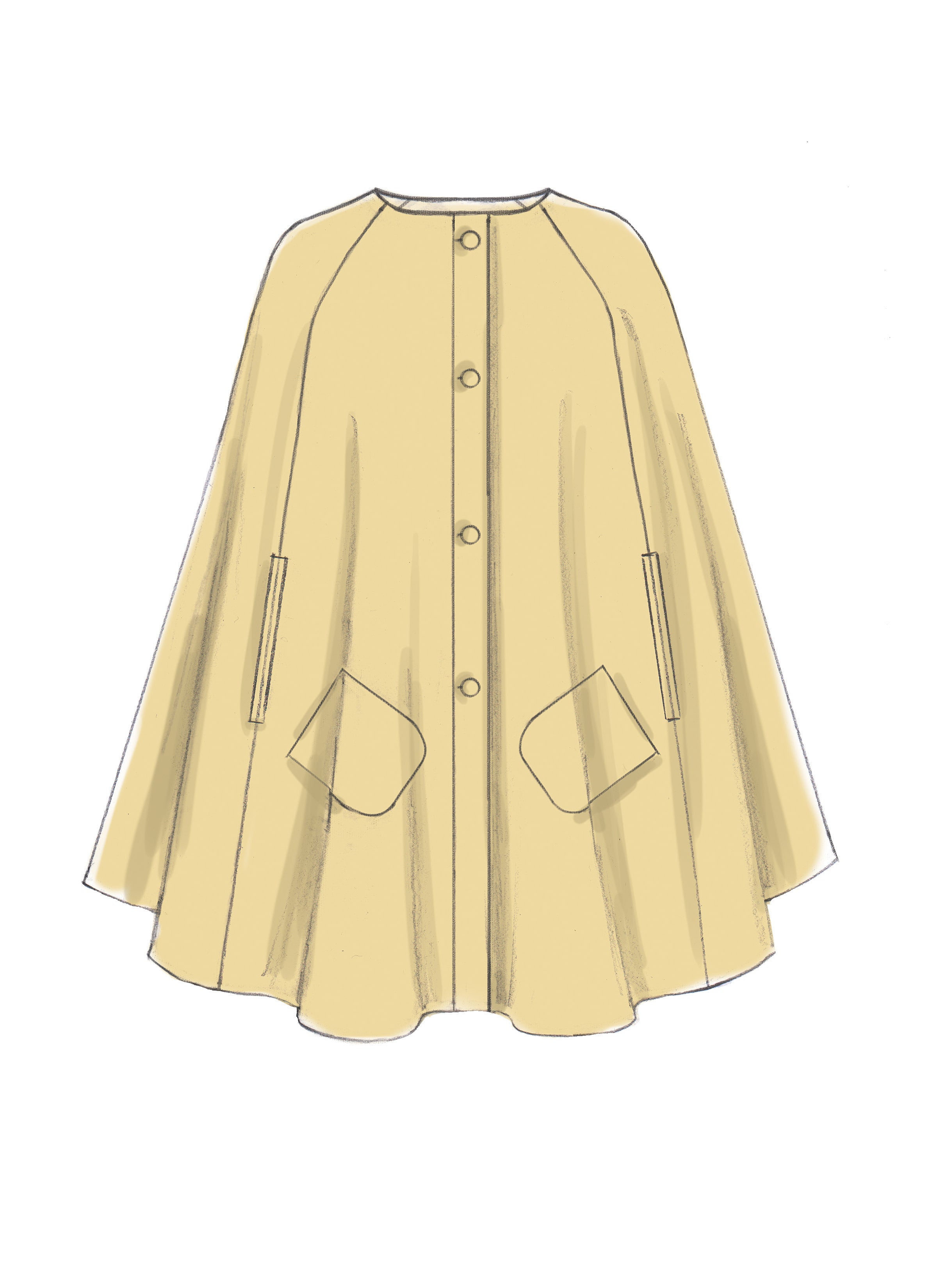 McCall's Misses' Hooded, Collared or Collarless Capes M7477 - Sewing Pattern