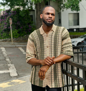 IveyMade| Crochet Button Up Shirt