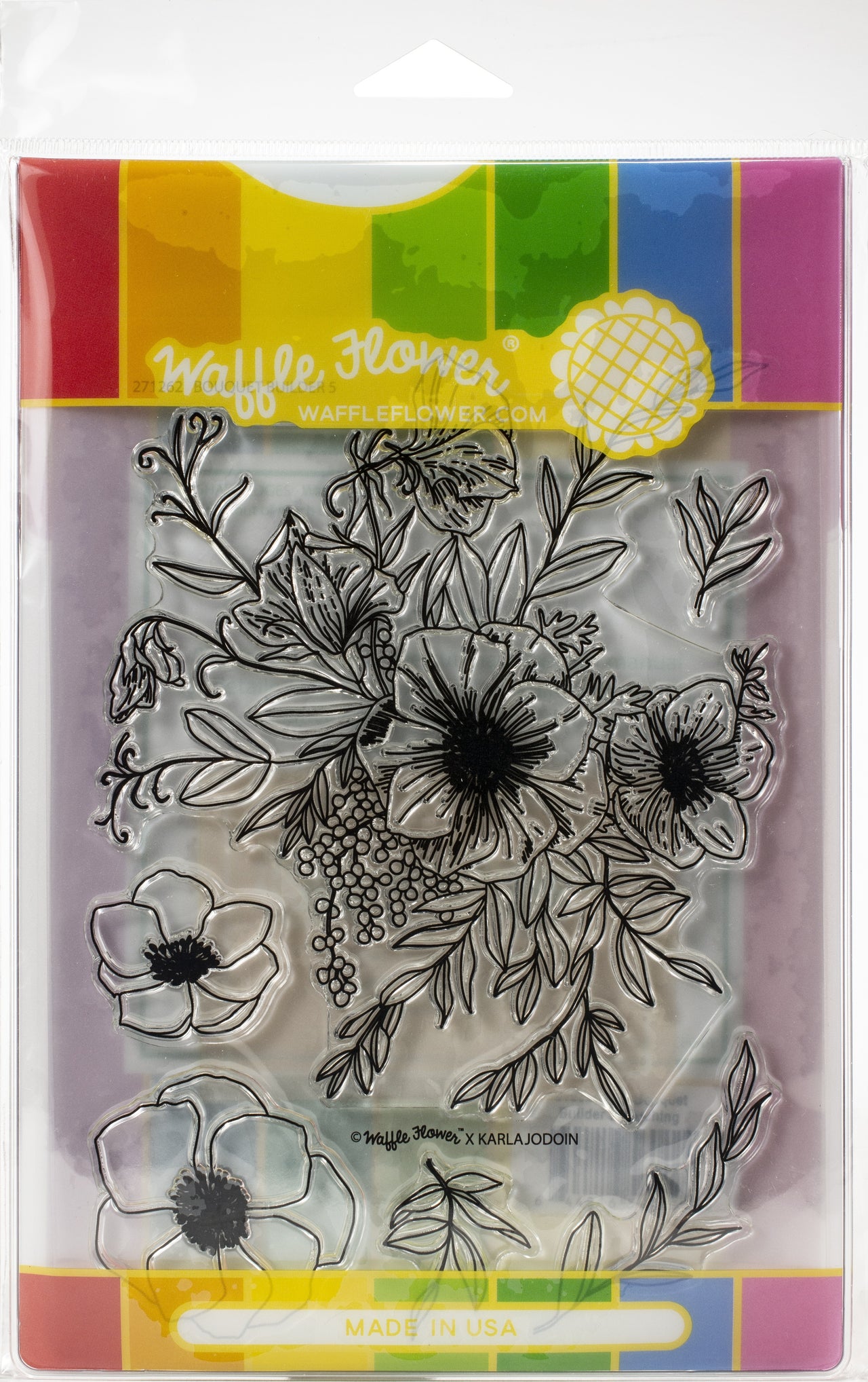 Waffle Flower Crafts Waffle Flower Stamp & Die Set - Bouquet Builder 5