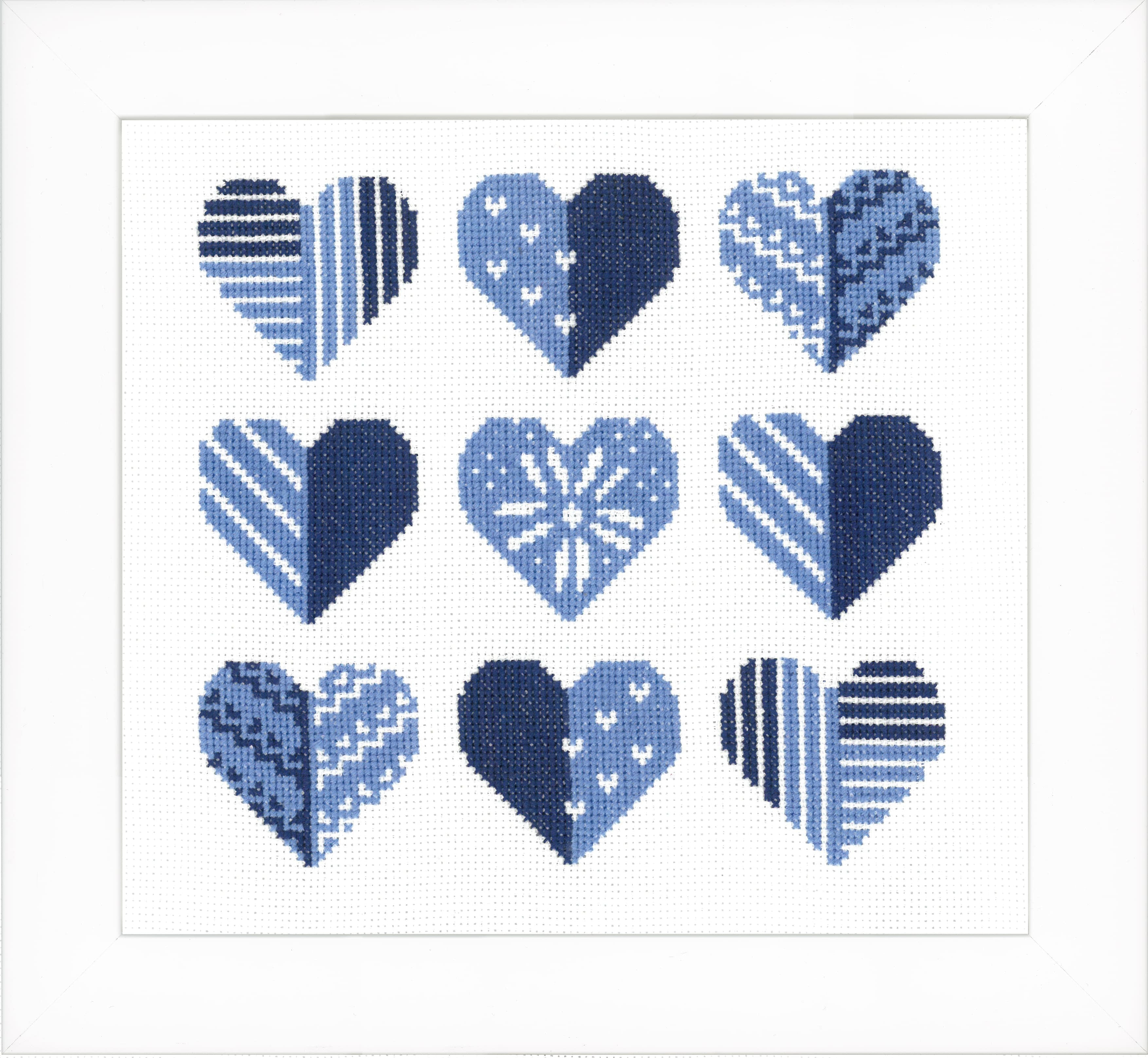 Vervaco Counted Cross Stitch Kit Hearts Cross Stitch Kit