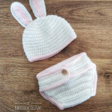 Easter Bunny Hat and Diaper cover