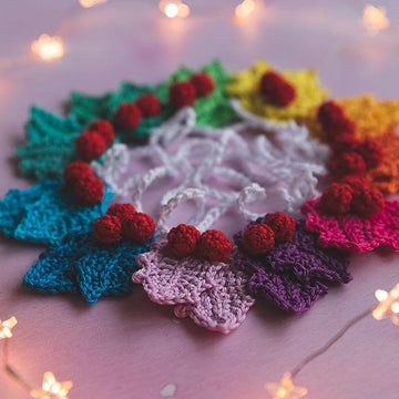 Rainbow Holly Garland