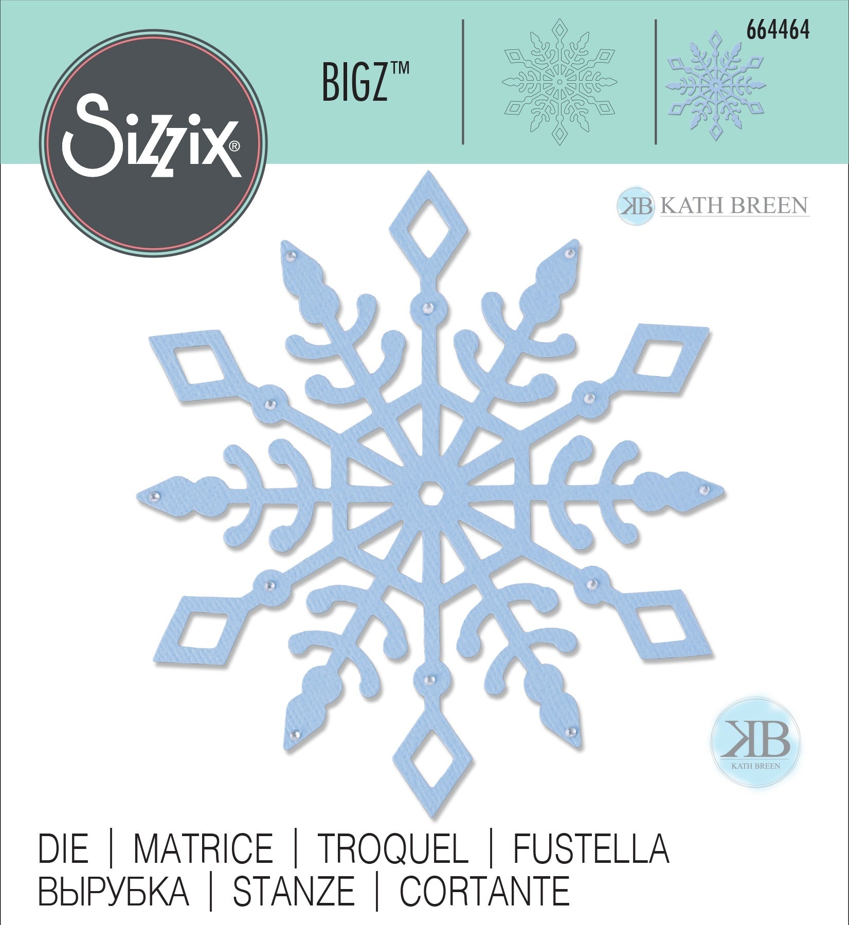 Sizzix Bigz Die By Kath Breen - Snow Crystal