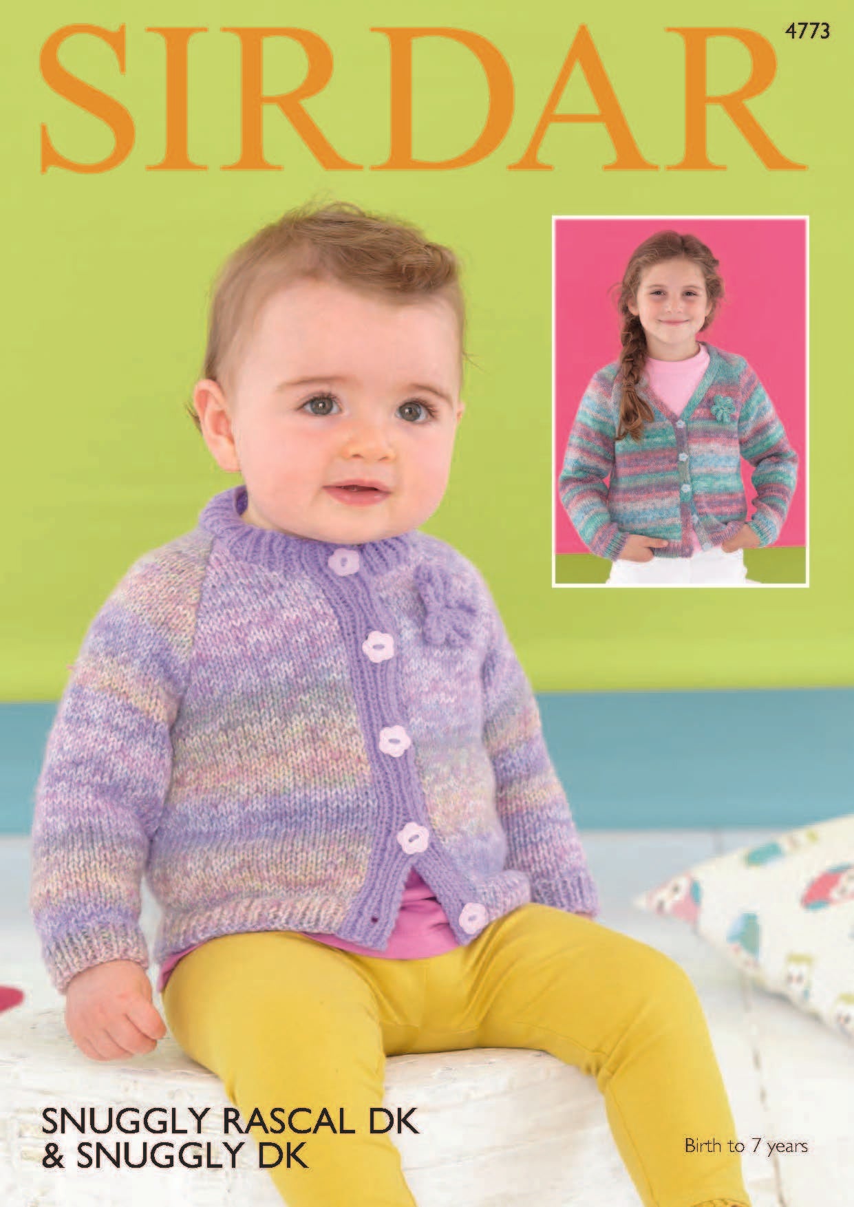 Round Neck Coat and V Neck Cardigan in Sirdar Snuggly Rascal DK & Snuggly DK - 4773 - Leaflet
