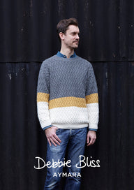 "Dave Jumper" - Jumper Knitting Pattern For Men in Debbie Bliss Aymara - DB211