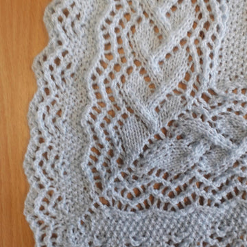 Dinosaur baby shawl