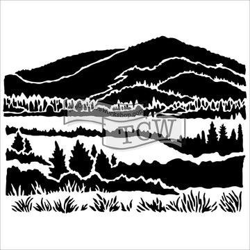 The Crafter's Workshop Crafter's Workshop Template 6"X6" - Mountain View