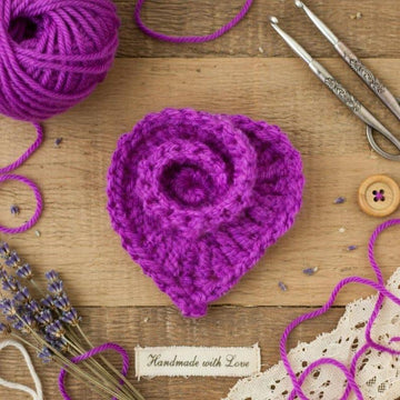 Granny Heart Crochet Coaster Pattern