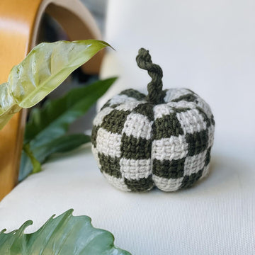 Tunisian Checkerboard Pumpkins