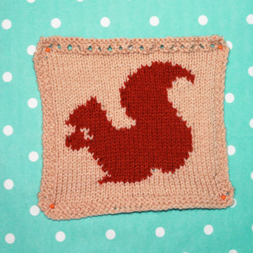 Woodland Animal Intarsia Squares