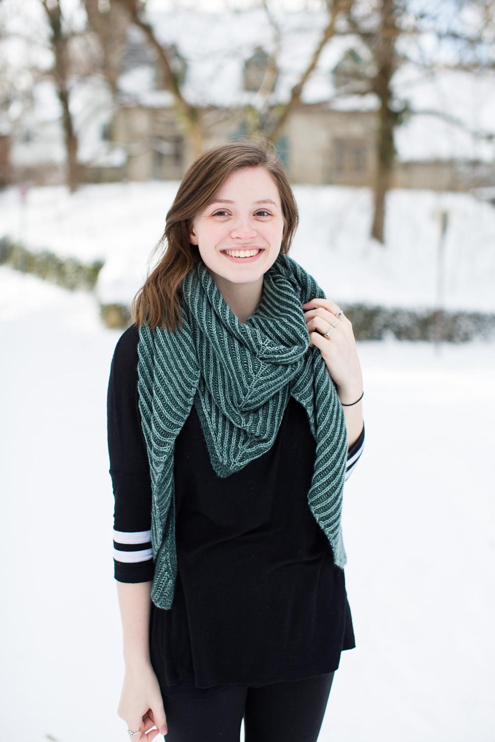 Snowy Pines Shawl