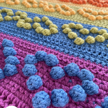 Bobble Heart Name Blanket Pattern by Melu Crochet