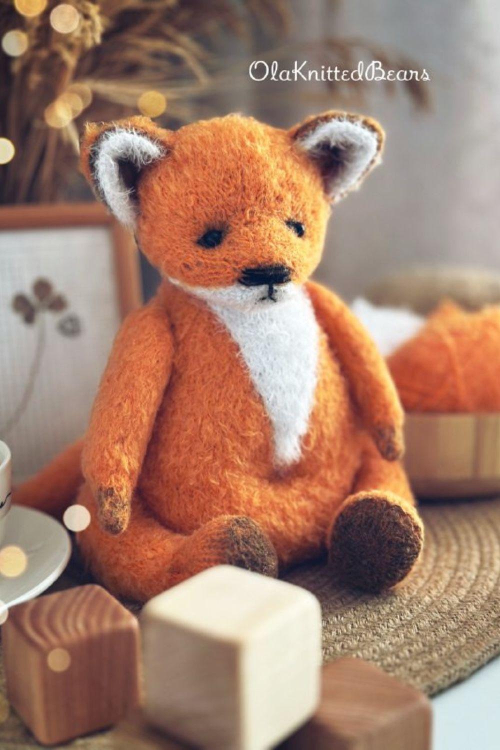 Fox Toy Knitting Pattern PDF