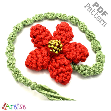 Flower bookmark crochet pattern