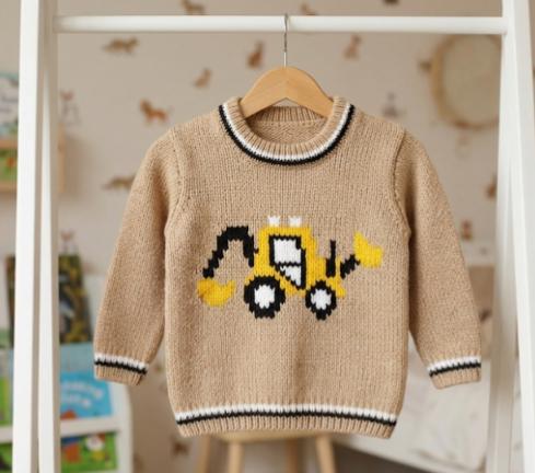 Construction Digger on a Sweater