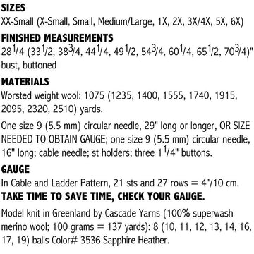 Cable and Ladder Vest #185