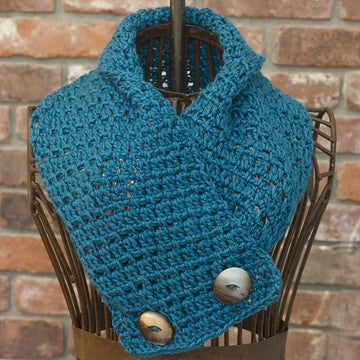 Crochet Buttoned Scarf Neckwarmer