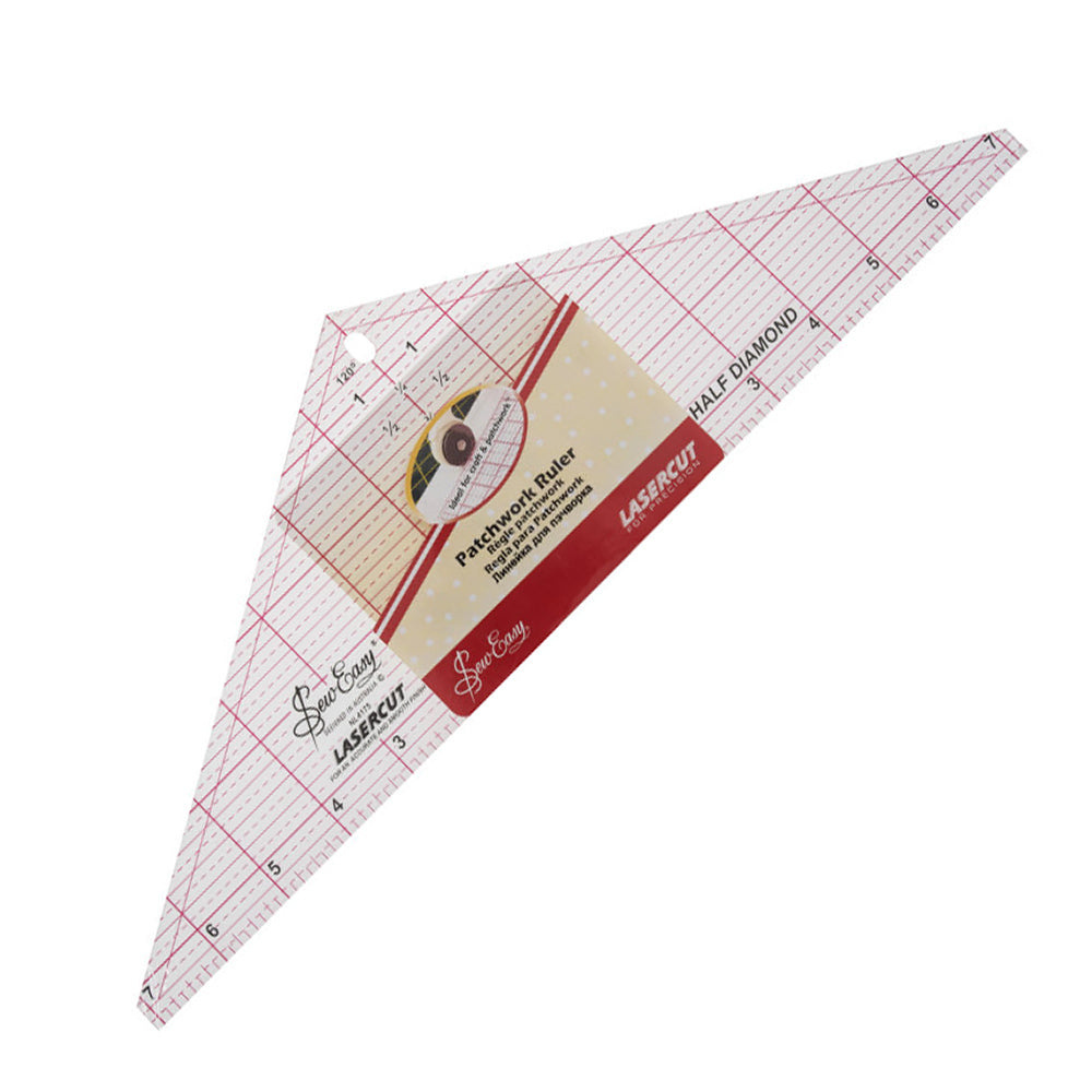 Sew Easy Ruler: Quilting: Half Diamond: 14.5 x 4.5in