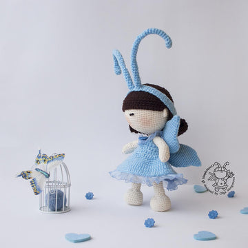 Butterfly Pebble doll