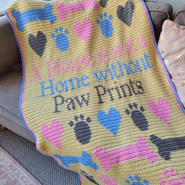 Paw Prints Dog Blanket