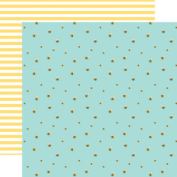 Echo Park Paper I Love Spring Double-Sided Cardstock 12"X12" 25/Pkg - Busy Bumblebees