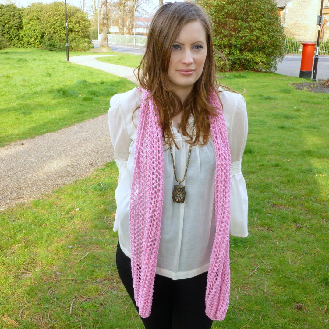 Lace stitch scarf