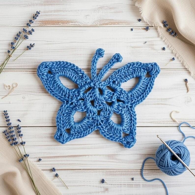 Crochet Butterfly Applique Pattern PDF + Video (English Only) | nontycrochet