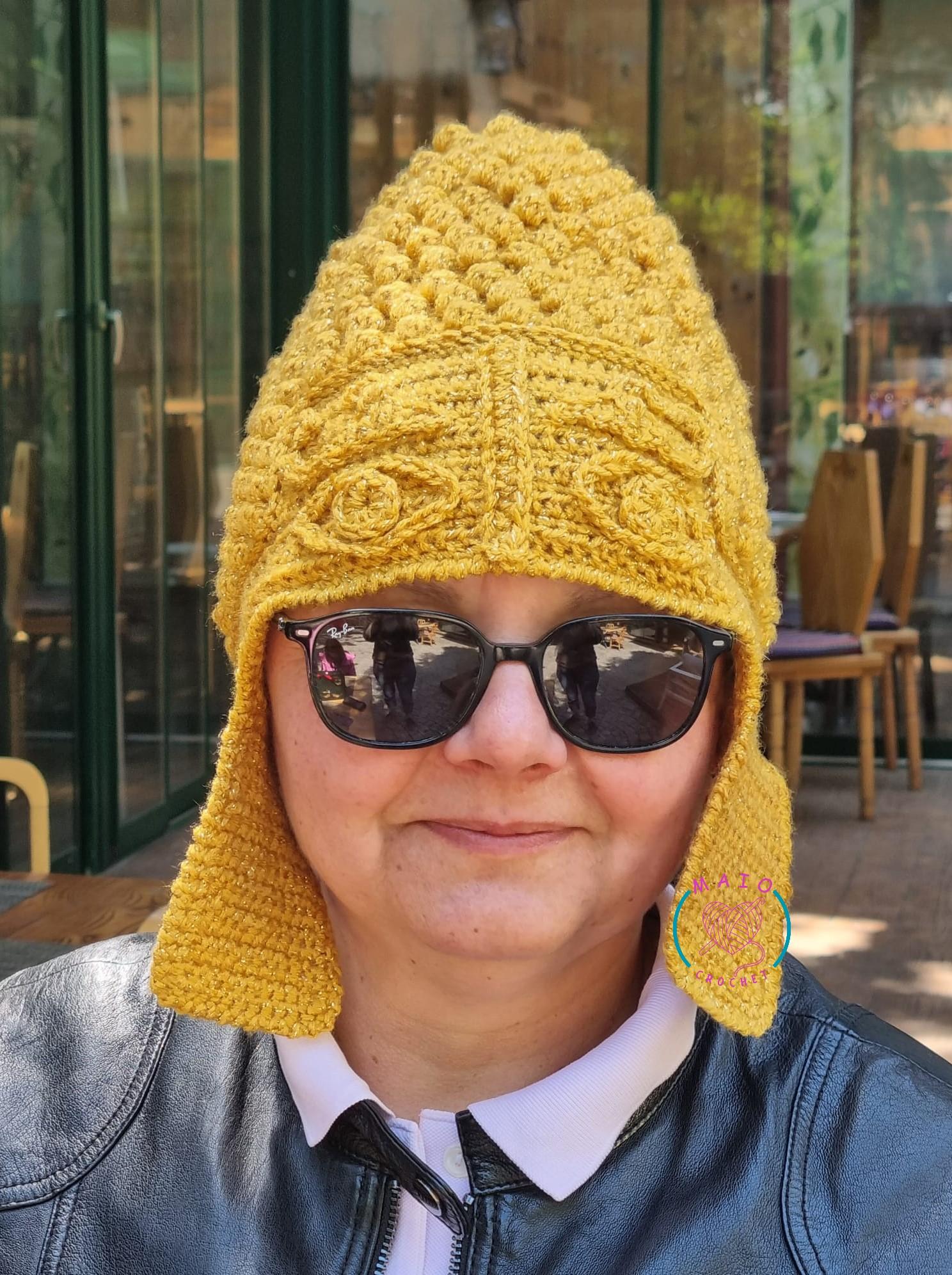 Dacian Helmet Crochet Hat